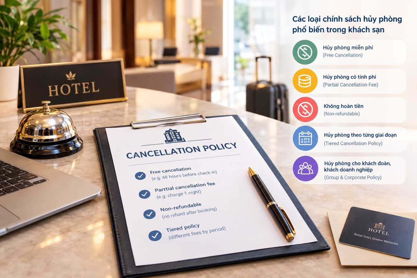 Cancellation Policy khách sạn là gì? Cách xây dựng chính sách hủy phòng hiệu quả